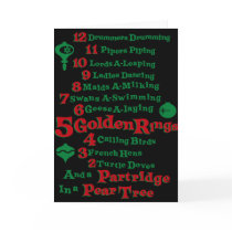 The Twelve Days Of Christmas Greeting Card