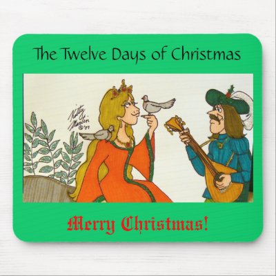 The Twelve Days of Christmas Mousepad