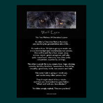 The TWO WOLVES CHEROKEE TALE Art Poster posters