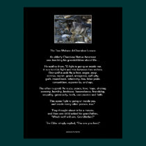 The TWO WOLVES CHEROKEE TALE Art Poster posters