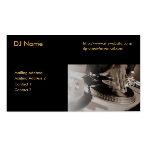 The Ultimate DJ Business Card (front side)