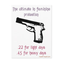 The Ultimate In Feminine Protection Postcards