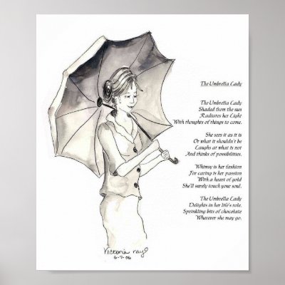 The Umbrella Lady Print by victoriaray