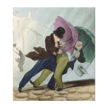 The Umbrella Trip, from 'Flibustiers Parisiens' Gallery Wrap Canvas