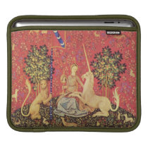 The Unicorn and Maiden Medieval Tapestry Image Sleeve For iPads  at Zazzle