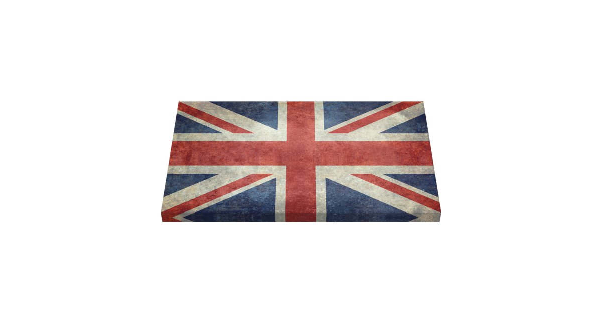 The Union Jack flag of the UK - Vintage retro Canvas Print ...