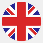 The Union Jack Flag Round Stickers
