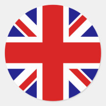 The Union Jack Flag Round Stickers