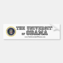 The University of Obama Presidential Seal Bumper Stickers
