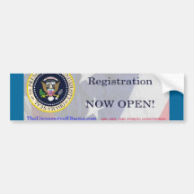 The University of Obama Registration NOW OPEN! Bumper Stickers