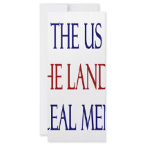 The US Is The Land Of Real Men Custom Rack Card