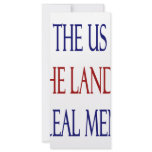 The US Is The Land Of Real Men Custom Rack Card