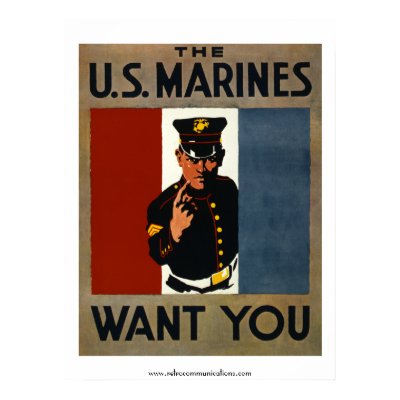 The US Marines Want You Print by RetroCommunications
