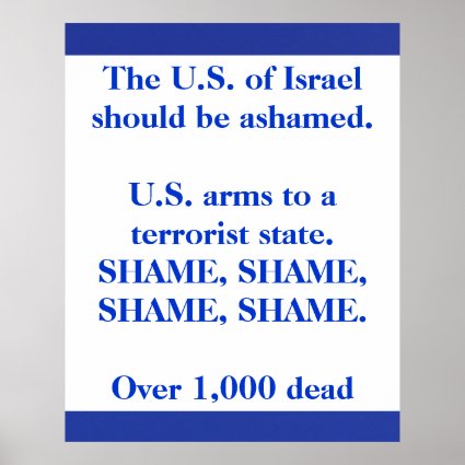 The US of Israel should be ashamed