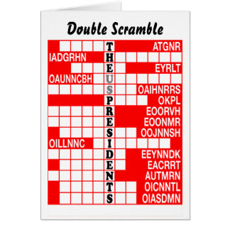 Word Scramble Cards | Zazzle