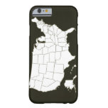 The USA map in black and white Barely There iPhone 6 Case