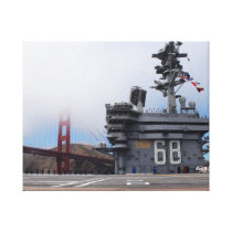 The USS Nimitz at the Golden Gate canvas prints