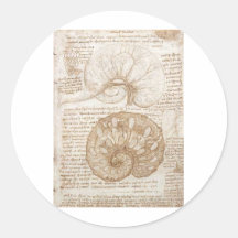 The uterus of a gravid cow round stickers
