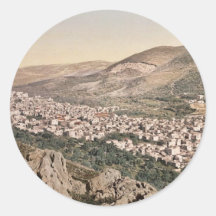 The vale of Napulus, (i.e., Nablus), Holy Land cla Sticker