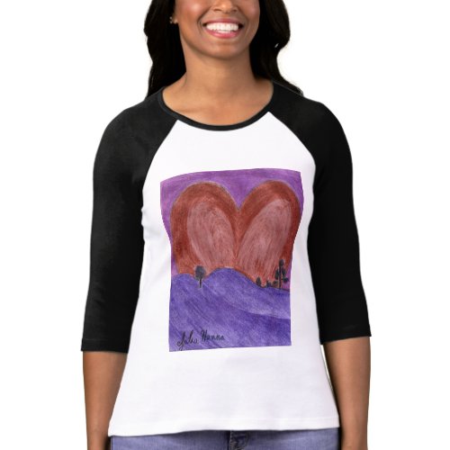 The Valentine Heart Sunset Shirt by Julia Hanna shirt