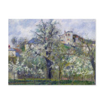 The Vegetable Garden with Trees in Blossom Postcards