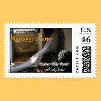 The Veil and Bouquet Save the date stamps