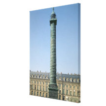 The Vendome Column, with bas-reliefs recording Nap Gallery Wrap Canvas