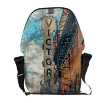 artsprojekt, victoria, from, urinetown, missiondistrict, sfc, sanfrancisco, Rickshaw messenger bag with custom graphic design