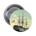 The "Victory" (Nelson's Flagship), stern, Portsmou Pinback Button