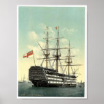 The "Victory" (Nelson's Flagship), stern, Portsmou Posters