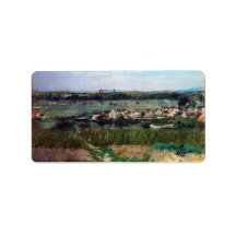The village at Maurecourt by Berthe Morisot Address Label