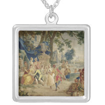 The village Fete after D.Teniers Custom Necklace
