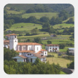 The village of Amaiur in the Baztan Valley of Square Stickers