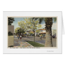 The Village Street, Palm Canyon Drive Greeting Card