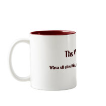 The Vintage Cafe white and red mug by vintagecafe The Vintage Cafe white and red mug