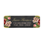 The Vintage Floral Chalkboard Wedding Collection Label