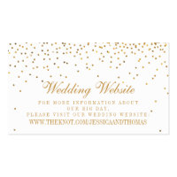 The Vintage Glam Gold Confetti Wedding Collection Double-Sided Standard Business Cards (Pack Of 100)