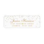 The Vintage Glam Gold Confetti Wedding Collection Label