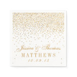 The Vintage Glam Gold Confetti Wedding Collection Paper Napkin