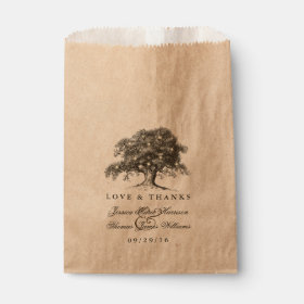 The Vintage Old Oak Tree Wedding Collection Favor Bag
