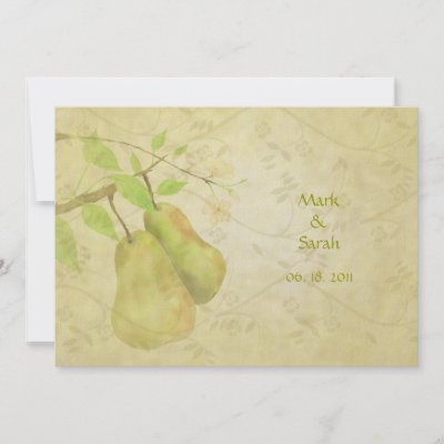 The Vintage Perfect Pear Personalized Invitation