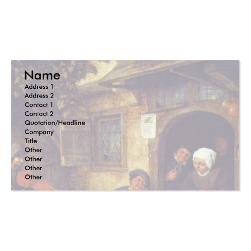 The Violinist. By Adriaen Van Ostade Business Card (front side)
