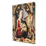 The Virgin and Child Surrounded by Eight Stretched Canvas Print