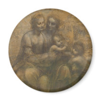 The Virgin and Child with Saint Anne & Saint John Refrigerator Magnet