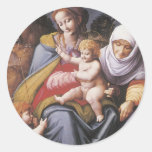 The Virgin and Child with Saint Elizabeth Round Sticker