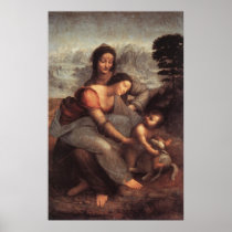 The Virgin and Child with St Anne Canvas Print