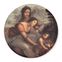 The Virgin and Child with St Anne Refrigerator Magnet