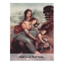 The Virgin and Child with St Anne Postcard