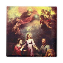 The Virgin Mary, Baby Jesus, & Joseph Magnet