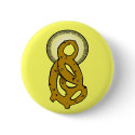 The Virgin Mary Pretzel buttons